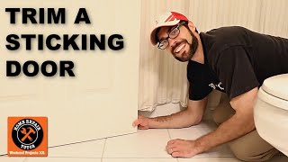 How to Trim a Sticking Door with an Electric Hand Planer [upl. by Chaing]