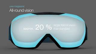 uvex megasonic innovative frameless safety goggles with panoramic view EN [upl. by Uehttam230]