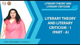 Introduction and Course overview Part A  Literary Theory and Literary Criticism [upl. by Iolanthe]