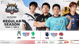 🔴 LIVE  MPL PH S15  FILIPINO  Week 1 Day 3 [upl. by Itsur]