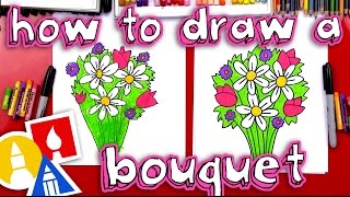 How To Draw A Flower Bouquet [upl. by Elinor]