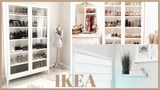 IKEA HACK FOR THE BEST SHOE SHELF AND ROMAN SHADE  ASSEMBLY AND REVIEW LUXURY FOR LESS [upl. by Coffey]