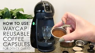 Refillable Pods For Dolce Gusto  Using WayCap Coffee Capsules [upl. by Ahsyekat95]