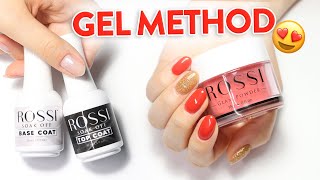 How to use Dip Powder with Gel Polish Liquids 🌟 The Gel Method [upl. by Amahs430]