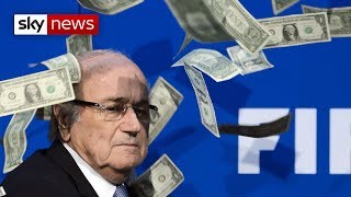 Sepp Blatter Has Money Thrown At Him By Lee Nelson [upl. by Ocinemod]