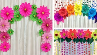 3 EASY PAPER FLOWERS DECORATION IDEAS FOR ANY OCCASION AT HOME [upl. by Barrus]