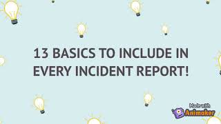 Incident Report Writing [upl. by Buchbinder]