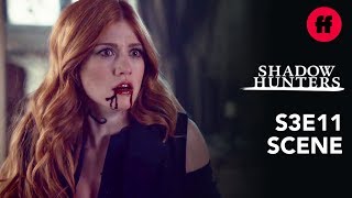 Shadowhunters Season 3 Episode 11  Clary Attacks Jonathan  Freeform [upl. by Levitan]