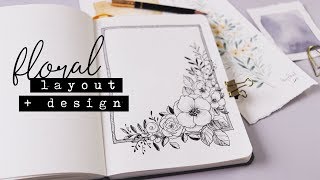 How to Layout and Design Floral Illustrations  Drawing Flowers [upl. by Guidotti]