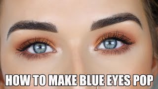 Best Eyeshadow Colors for Blue Eyes  Affordable Warm Toned Eye Makeup Tutorial [upl. by Anirav]