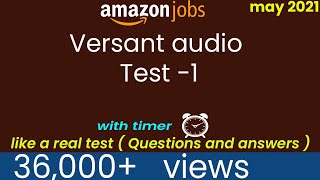 amazon versant audio practice test [upl. by Nylodam914]