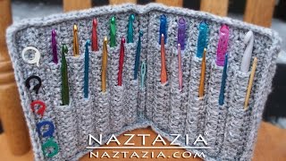 HOW to CROCHET HOOK CASE HOLDER  DIY Tutorial Storage for Hooks by Naztazia [upl. by Dasya]