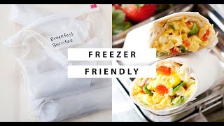 MakeAhead Freezer Friendly Breakfast Burritos [upl. by Aidnahs489]