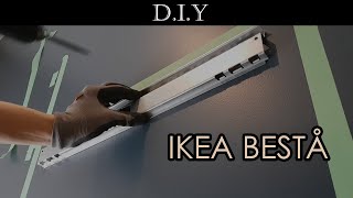 How to install Ikea Besta wall unit cabinets on drywall [upl. by Ybbil784]