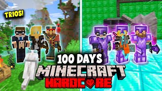 We Survived 100 Days In Hardcore MODDED Minecraft  Trios Minecraft Hardcore 100 Days [upl. by Thay]