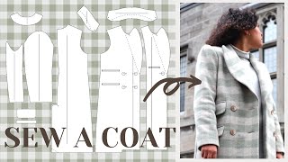 DIY Wool Coat Sew it Professionally from Scratch  LYDIA NAOMI [upl. by Elleyoj]