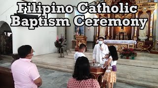 Filipino Catholic Baptism Ceremony [upl. by Anillek261]