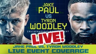 Jake Paul vs Tyron Woodley  LIVE Coverage [upl. by Finah]