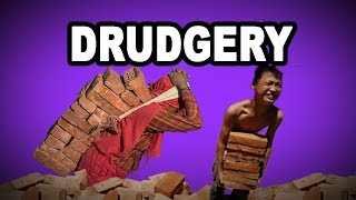 Learn English Words  DRUDGERY  Meaning Vocabulary with Pictures and Examples [upl. by Haman]