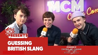 It Cast Sophia Lillis Wyatt Oleff and Jaeden Martell Guess British Slang [upl. by Eppes]