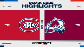 NHL Highlights  Canadiens vs Avalanche  December 21 2022 [upl. by Arrik961]