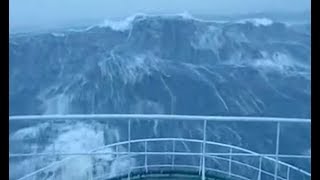 Cruise ship smashed by 100 FeeT wave in the North Sea [upl. by Fleeta]