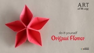 How to Fold  Origami Flower  Do It Yourself [upl. by Offen]