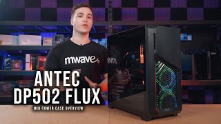 Antec DP502 FLUX High Airflow ARGB Tempered Glass MidTower Case Overview [upl. by Fitzpatrick503]