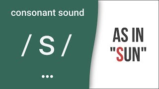 Consonant Sound  s  as in quotsunquot – American English Pronunciation [upl. by Ettelrats]