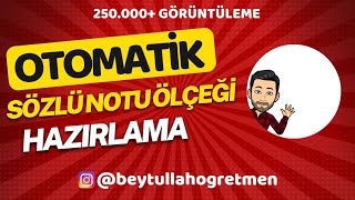 Otomatik Sözlü NotuDers İçi Etkinliklerine Katılım Ölçeği Hazırlama Programı açıklamayı okuyunuz [upl. by Eisak]