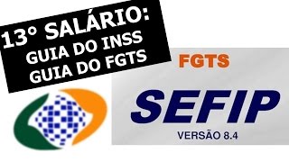 SEFIP do 13 salario  FGTS e INSS Competência 13 [upl. by Cordeelia]