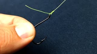 How to Tie On Fishing Hooks  Easiest Knot [upl. by Hars]