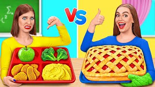 School vs Home Food Challenge by Multi DO Challenge [upl. by Cheyne718]