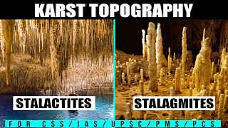 How Stalactites amp Stalagmites are formed in Karst Topography [upl. by Eetak]