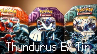 Opening a Pokemon Thundurus EX Tin [upl. by Ees]