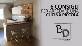 6 Consigli per Arredare CUCINA PICCOLA  Belula Design [upl. by Yvor719]