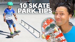 10 Skatepark TIPS for BEGINNERS [upl. by Nylirad770]