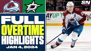 Colorado Avalanche at Dallas Stars  FULL Overtime Highlights  January 4 2024 [upl. by Cinnamon817]