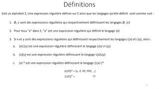 02Analyse lexicale02Expressions Régulières03ProprietesER [upl. by Kimura930]