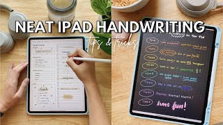 HOW TO WRITE NEATLY ON YOUR IPAD  Tips to Take Aesthetic Notes amp Improve Your Handwriting On iPads [upl. by Lemuela]