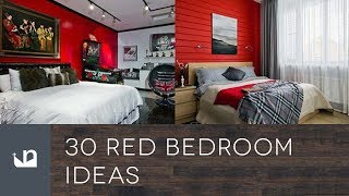 30 Red Bedroom Ideas [upl. by Elleivap]