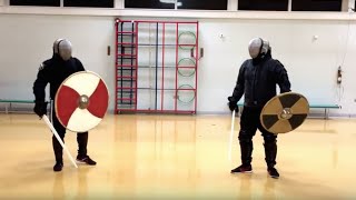 Sword and Shield sparring Nick vs Mike [upl. by Altis992]