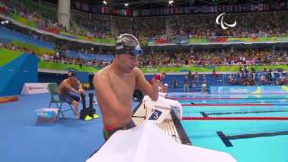 Swimming  Mens 50m Freesyle S5 final  Rio 2016 Paralympic Games [upl. by Silletram]