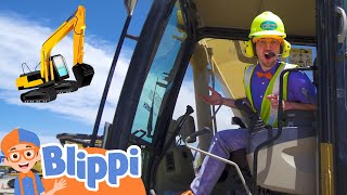 Blippis Excavator Adventure  Learning Construction Vehicles For Kids [upl. by Proudfoot]