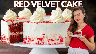 RED VELVET CAKE RECIPE with Cream Cheese Frosting [upl. by Redleh]