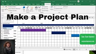 How to Make a Project Plan in Excel [upl. by Holey]