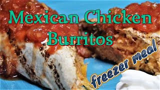 Mexican Chicken Burritos Easy Freezer Meals [upl. by Hollinger832]