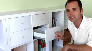 How to assemble Ikea bookshelf drawers  EXPEDIT KALLAX shelf [upl. by Livesay]