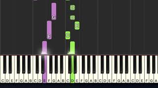 Au Clair De La Lune  Easy Piano Tutorial [upl. by Osmo]