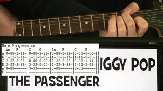 Iggy Pop Passenger Chords amp Guitar Tab with Guitar Lesson [upl. by Nosidda]